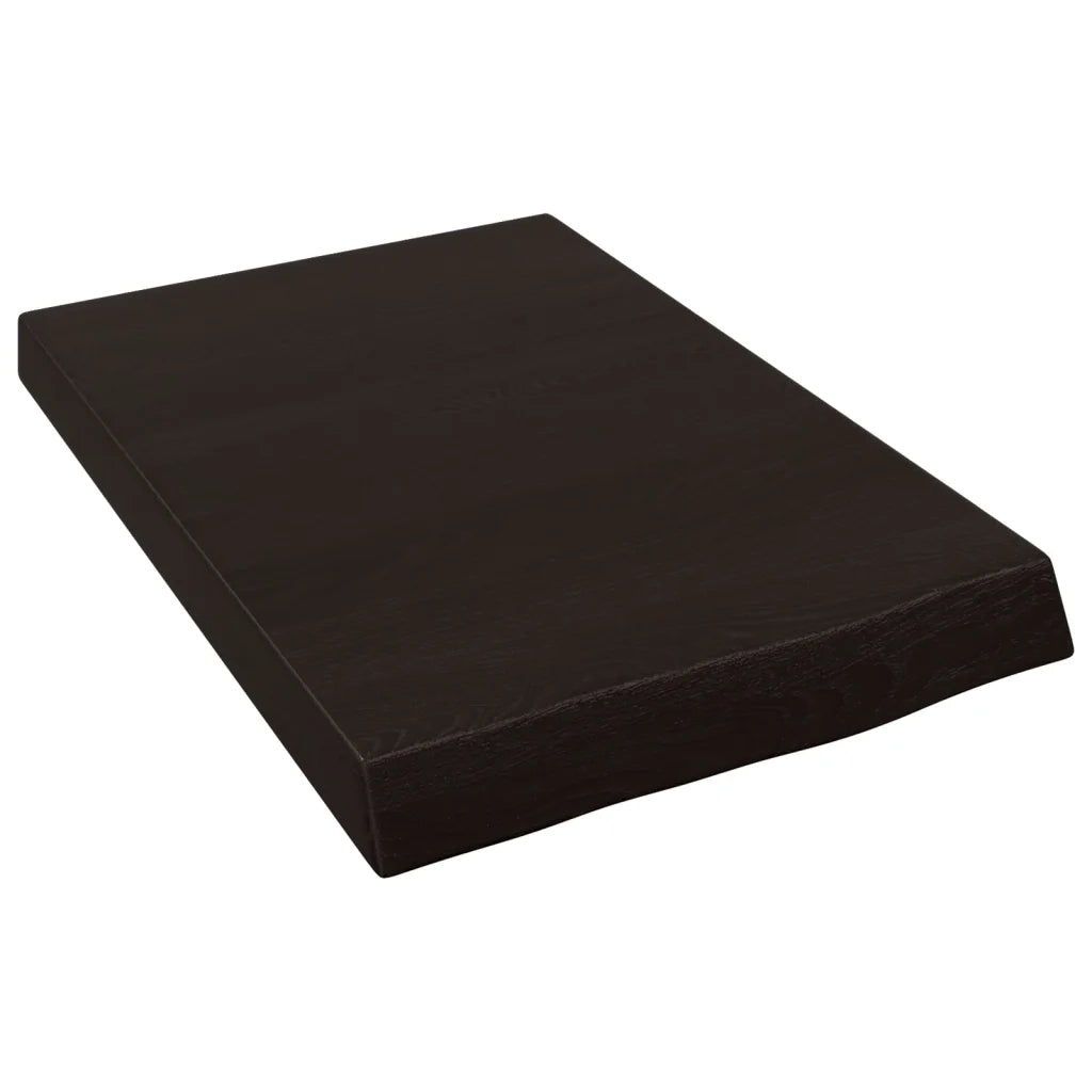 Ripiano Marrone Scuro 40x60x(2-6) cm Massello Rovere Trattato 363757