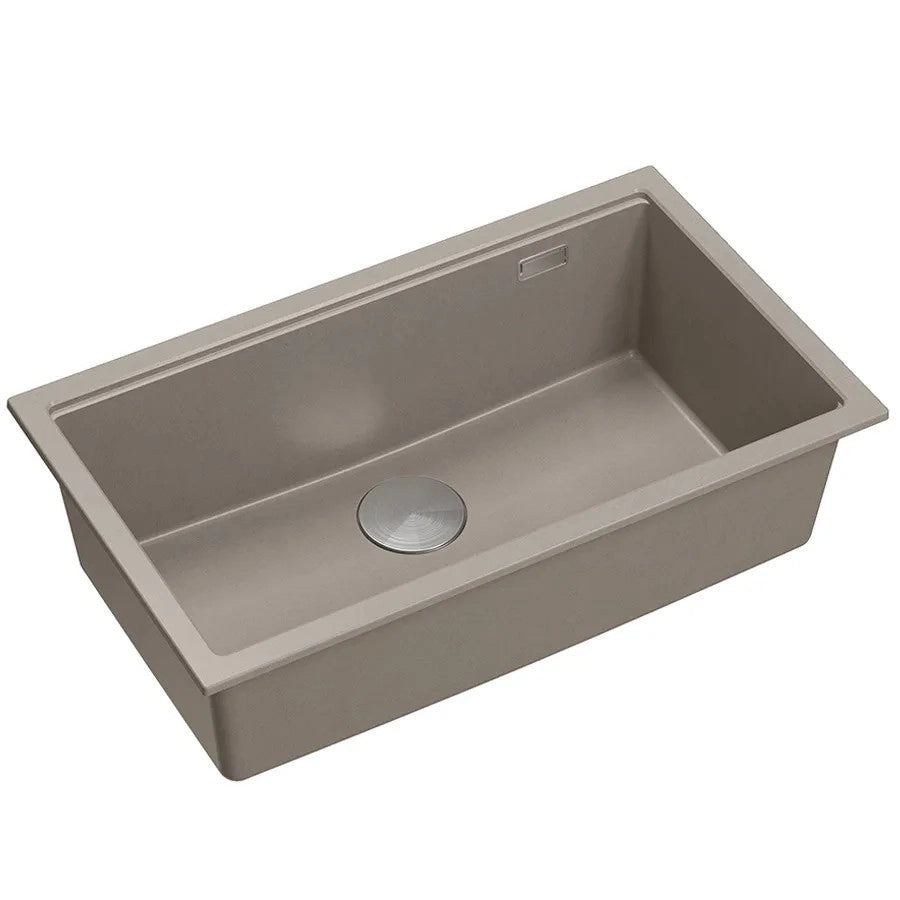 Lavello In Granito Logan 110 Beige Tappo rame spazzolato