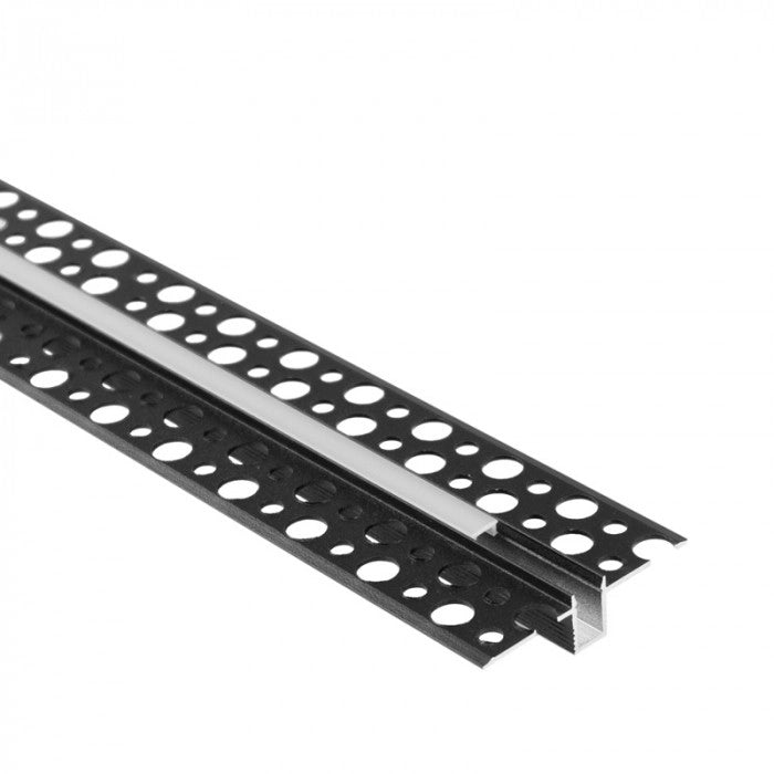 Profilo LED incasso GPW-02 nero diffusore opale 2m Ecolight