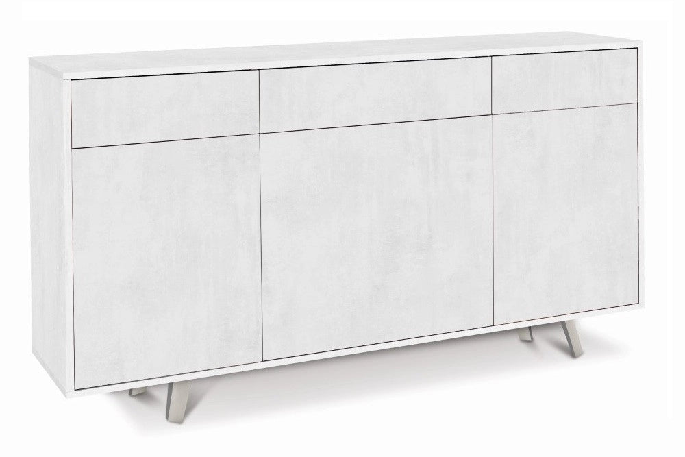 Mobile Madia 3 ante e 3 cassetti H92 L164 P41 Cm colore Bianco ossido 7076k Sarmog
