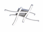 Plafoniera moderna ROUTE LED 3000K argento 46cm RL