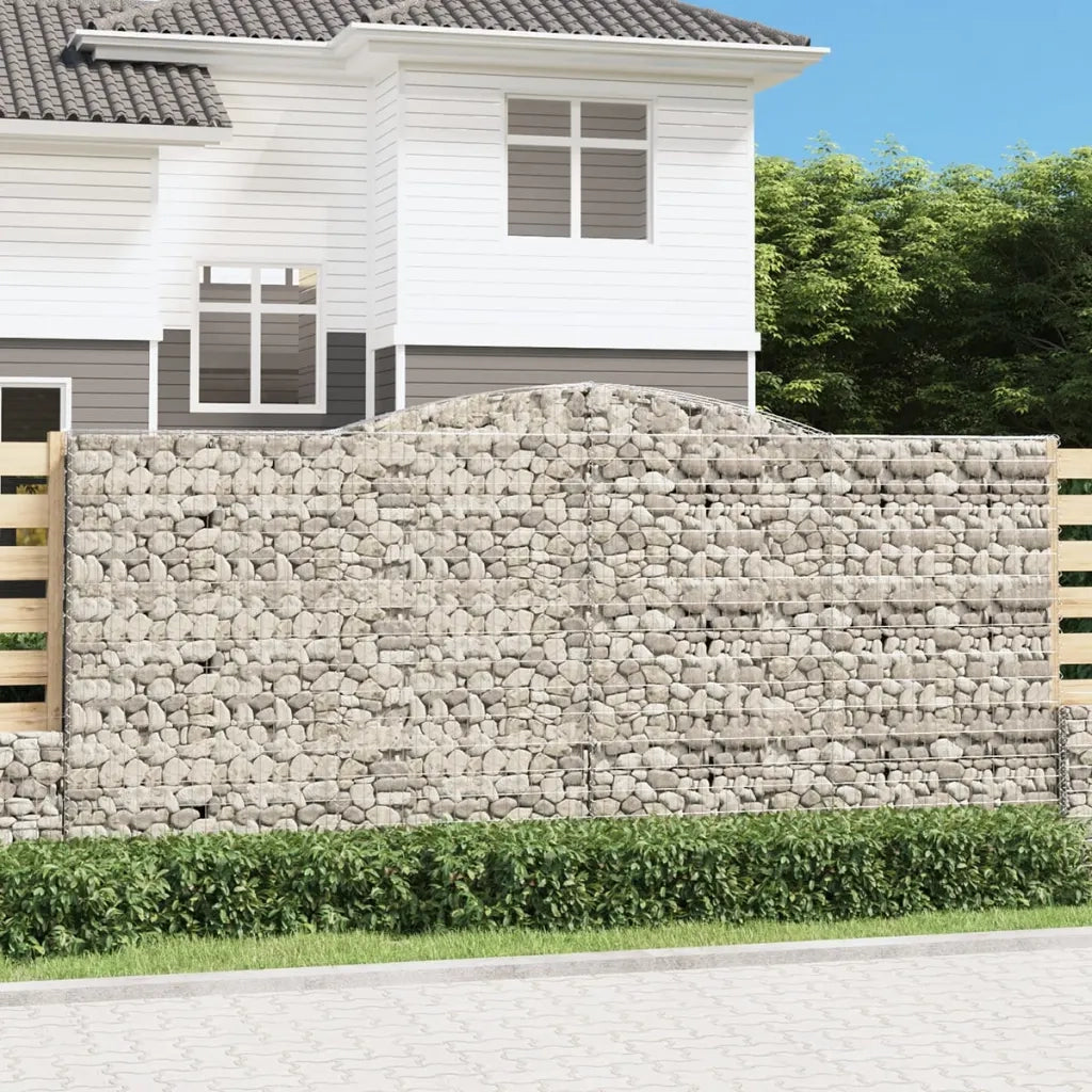 Cesti Gabbioni ad Arco 9 pz 400x30x180/200 cm Ferro Zincato 3146925