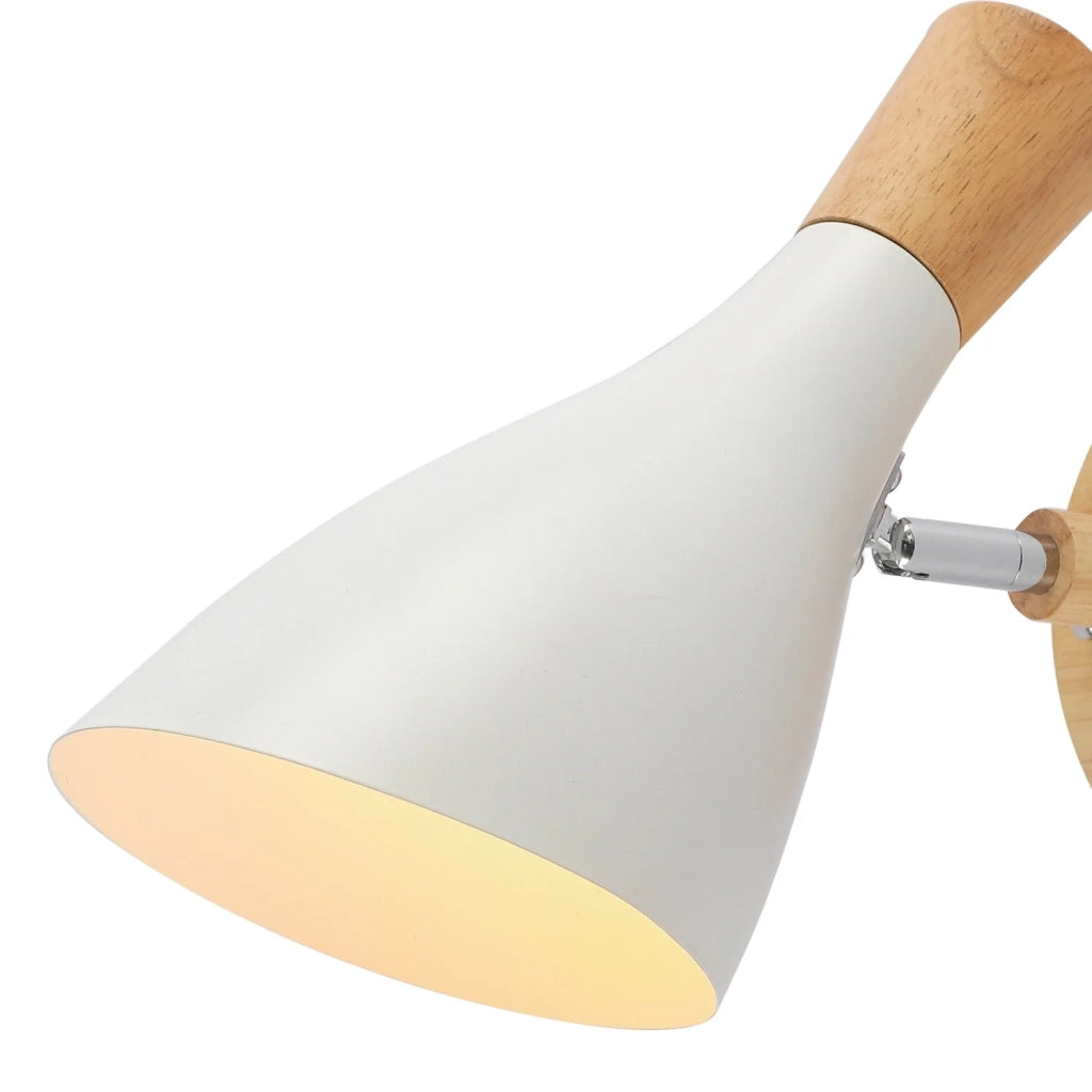 LÚZETE - LAMPADA DA PARETE LEGNO/BIANCO HERDIS