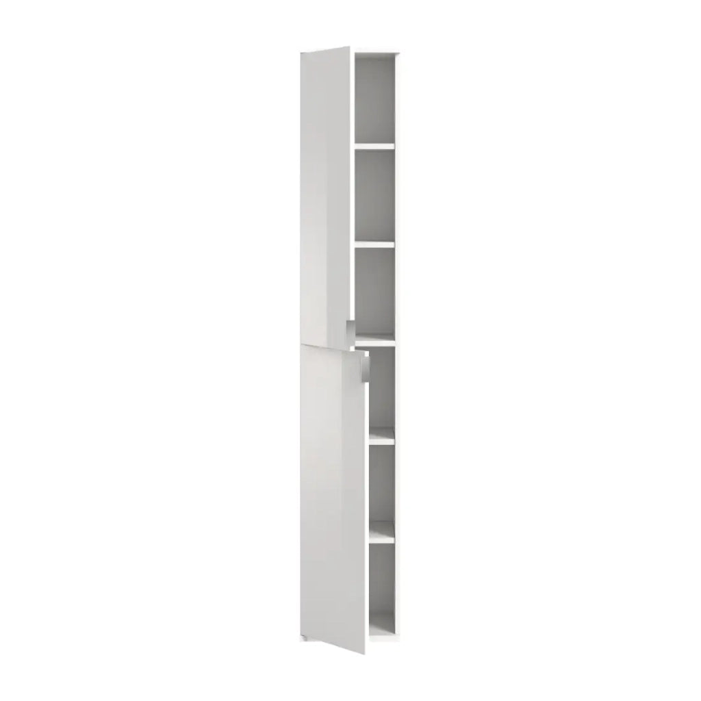 Armadio 6 porte BODITE – Ampio spazio di stoccaggio e design in bianco laccato