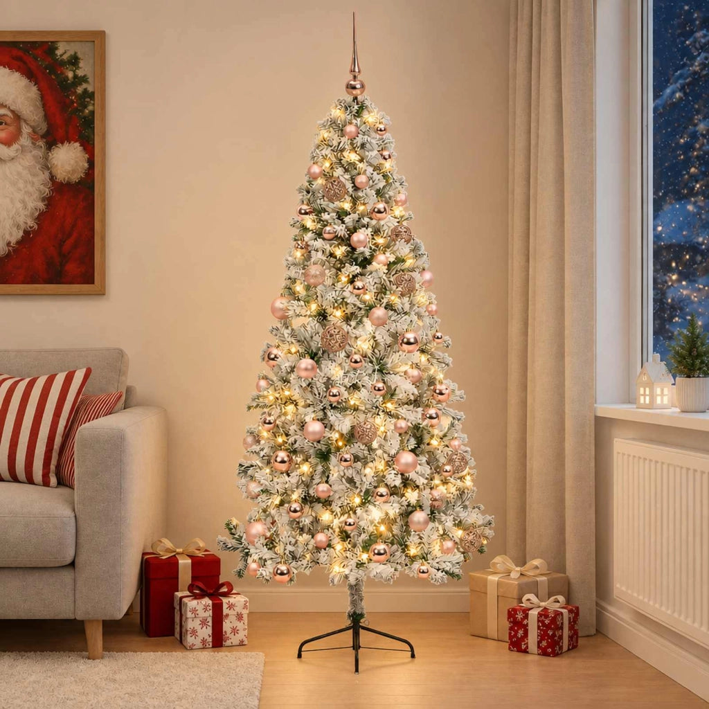 Albero di Natale artificiale con palline 240 cm 300 LED 3460899