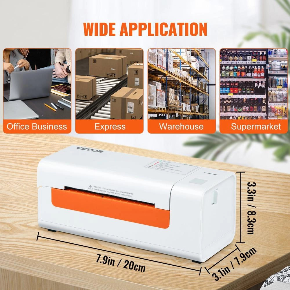 Label Printer 200x79x83mm Thermal Printer 150mm/s Label Printer Shipping Label Printer Thermal Direct Label Printer USB Automatic Label Detection Windows Mac OS Linux Chromebook