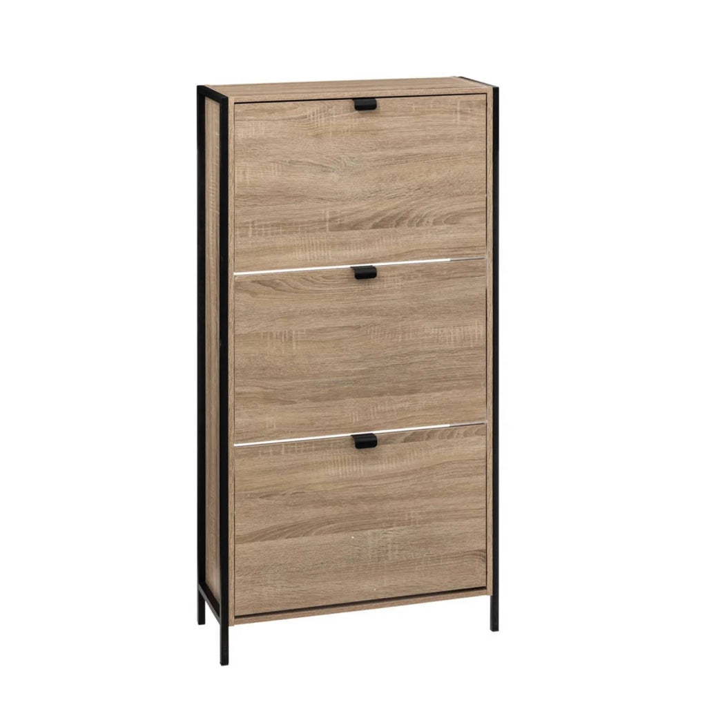 Scarpiera a 3 cassetti "Aliaj" effetto rovere naturale