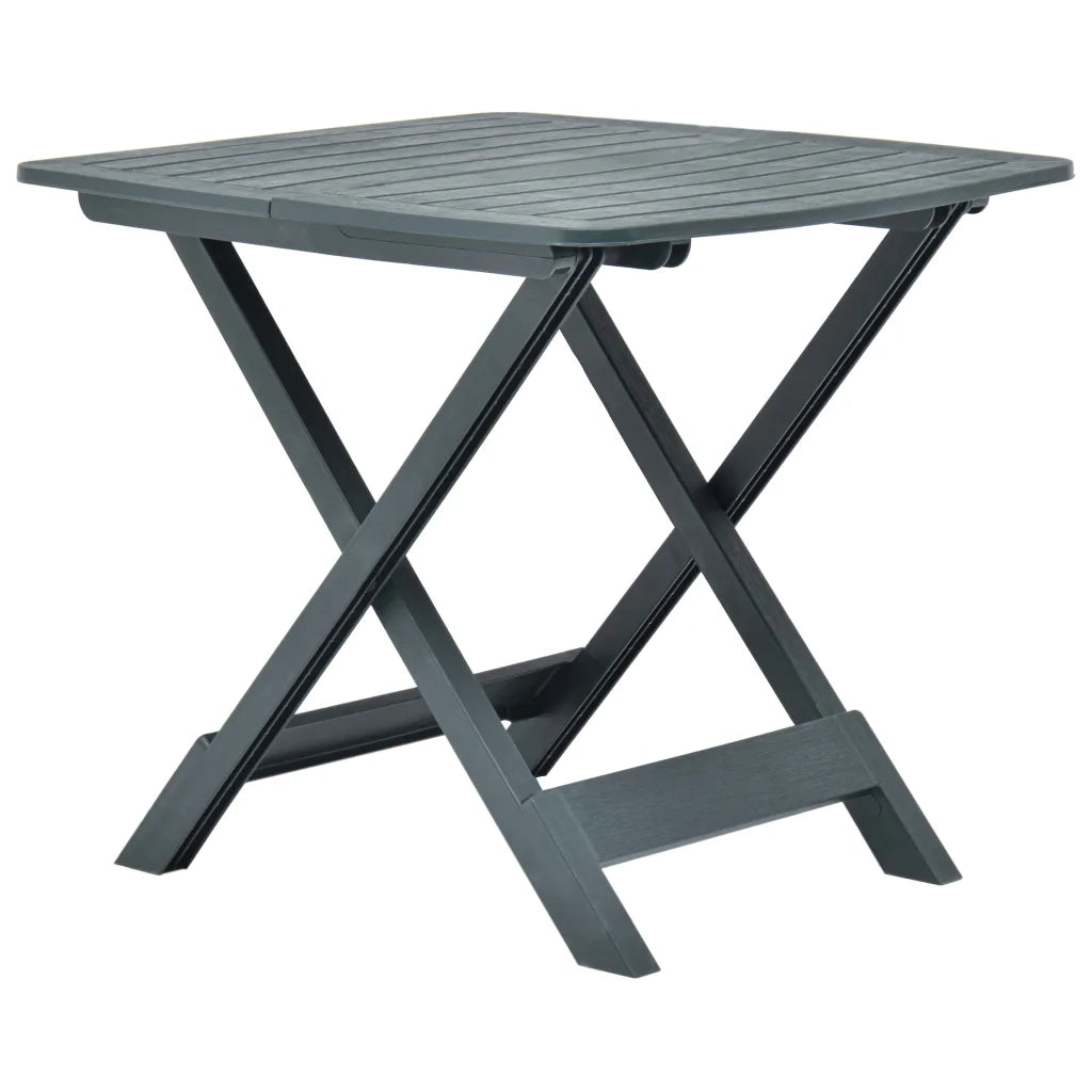 Tavolo da Giardino | Tavolino da esterno Pieghevole Verde 79x72x70 cm in Plastica