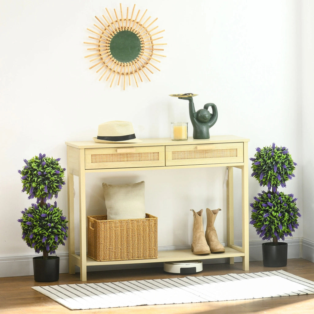 Set di 2 piante artificiali ULEVR lavanda 70 cm con vaso, in plastica verde per interni ed esterni