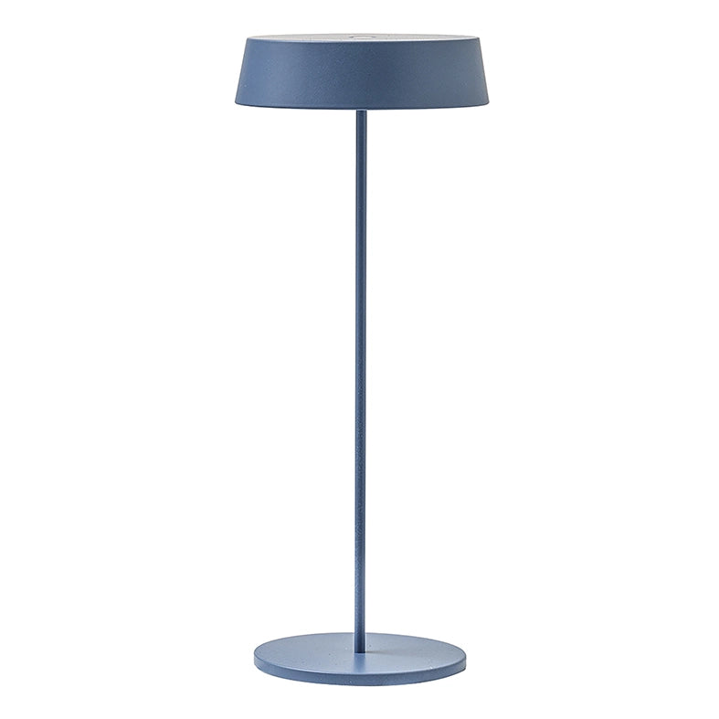Inemuri Lampada da Tavolo Portatile Blu LED 2,2W 2700K IP54, Ricaricabile USB, Dimmer Touch Integrato - Rossini Illuminazione