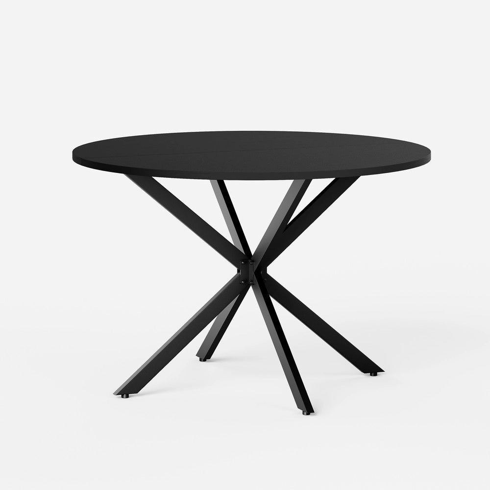 Tavolo Rotondo con Gambe a X ¨C MINIMAL ¨C Nero, 120 cm