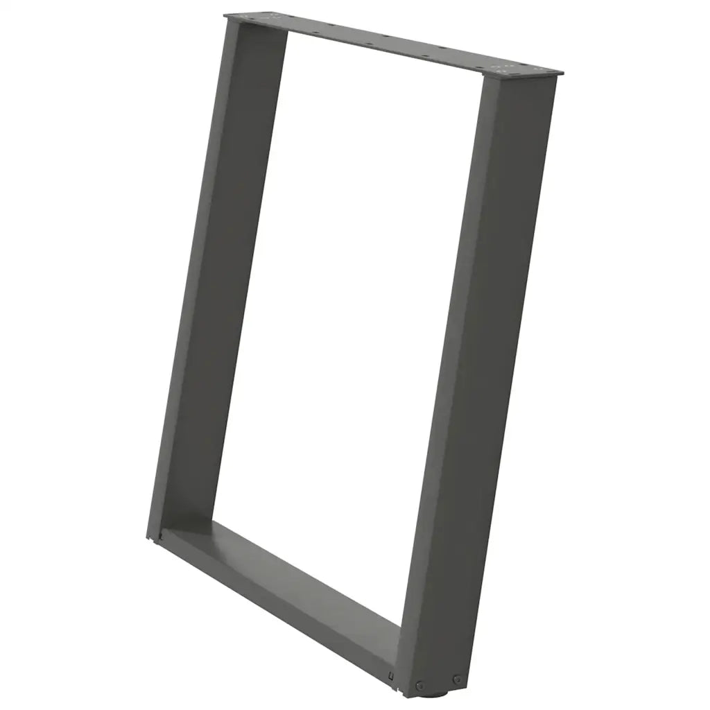 Gambe per tavolo da pranzo forma U 2 pz Antracite 80x(72-73) cm 4012798