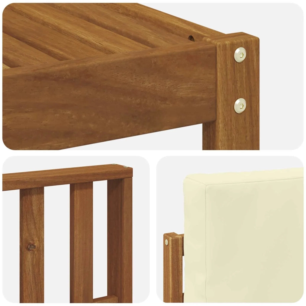 Set di divani da esterno con cuscino 7 pcs Naturale e Crema 3366038