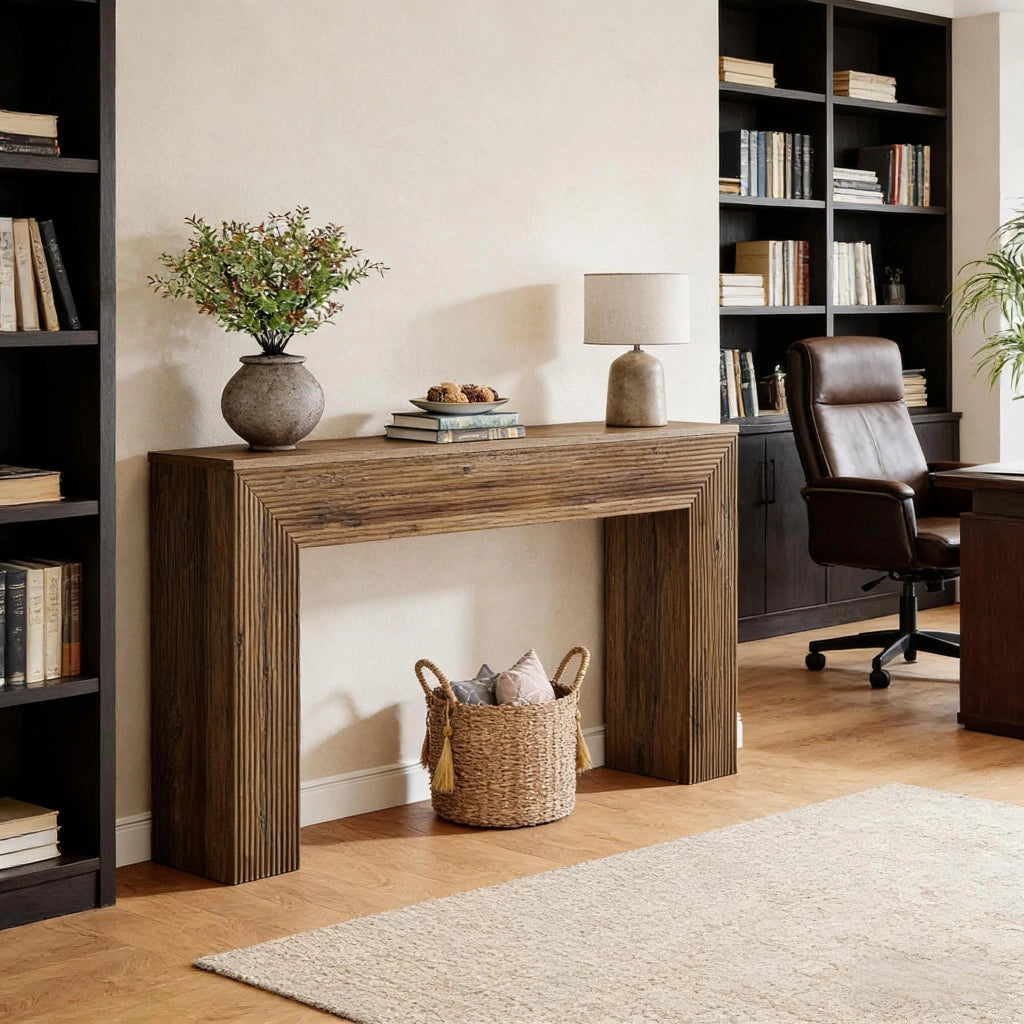 TAVOLO CONSOLLE 160 cm Marrone in MDF