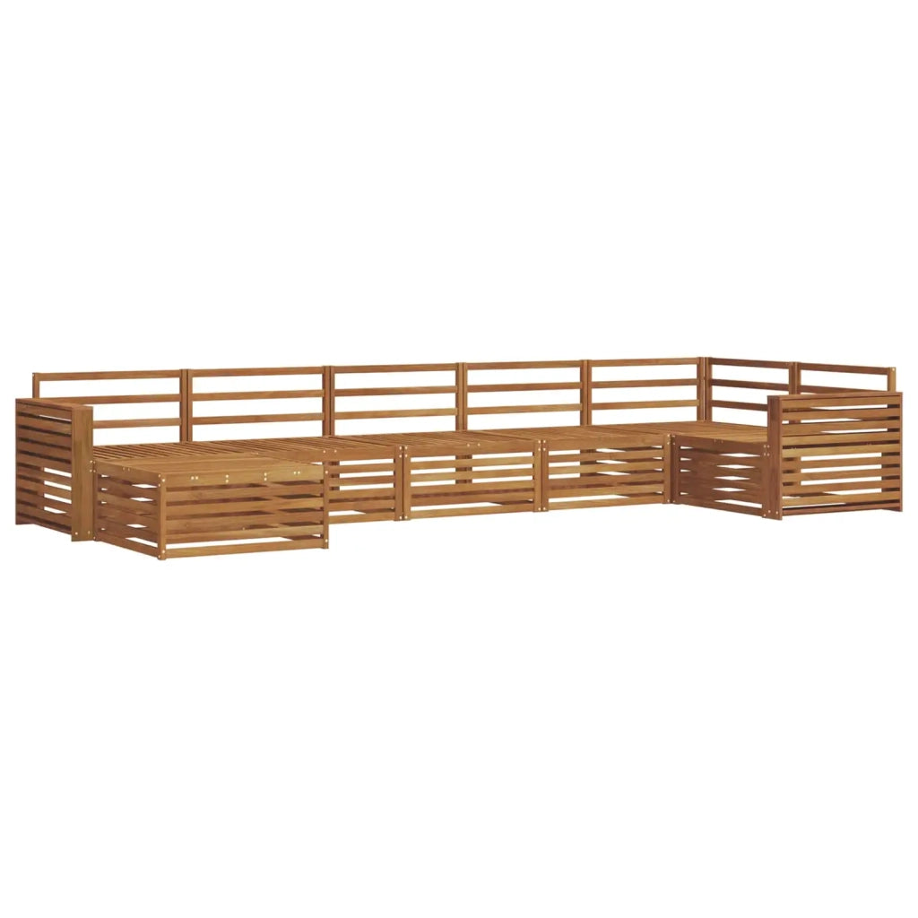 Set divani 7 pcs Naturale Legno di Acacia Massello 3373824
