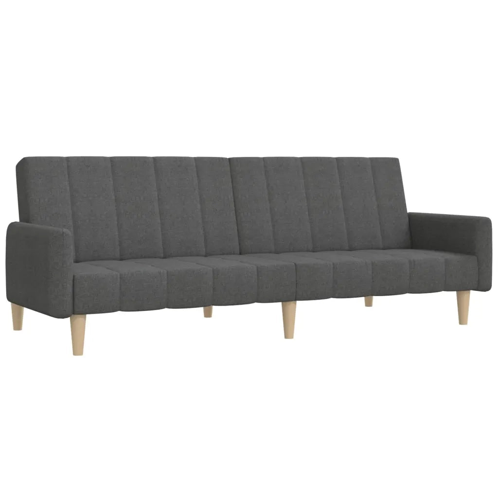 Divano letto | Sof¨¤ letto | Letto singolo a 2 Posti Grigio Scuro in Tessuto