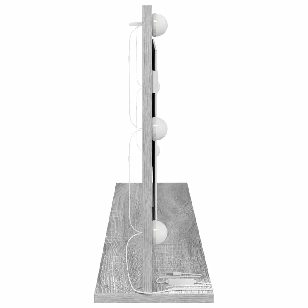 Specchio da Vanit¨¤ Rettangolare Grigio Sonoma 100 x 45 x 18 cm