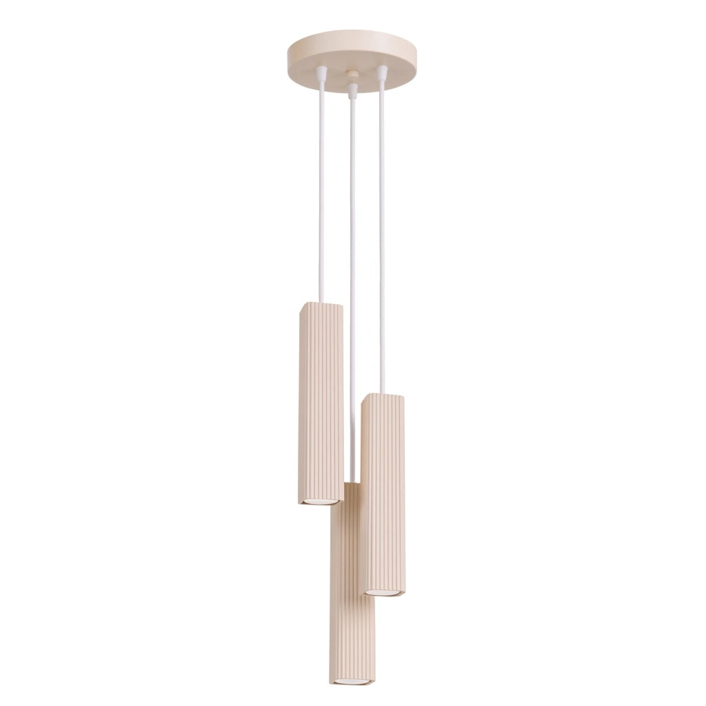 Lampada a sospensione RAYO 3P beige