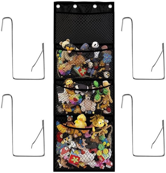 Organizzatore multifunzionale con 4 grandi tasche - con chiusura a molla per porta - realizzato con materiali resistenti - spazio di archiviazione ampio - adatto per armadi e bagni