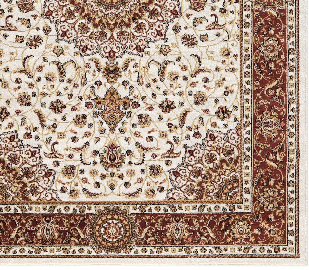 Tappeto BABIL cm.200x290 disegno classico orientale colore crema e rosso