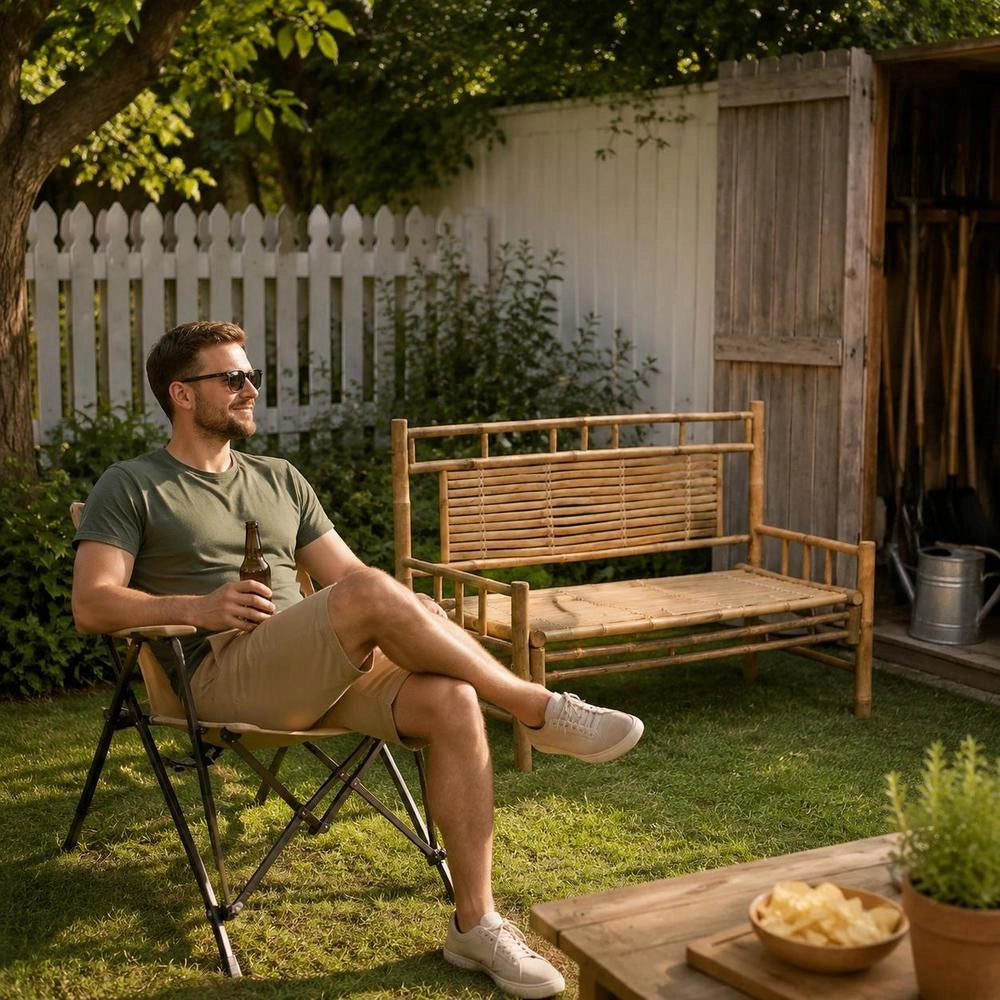 Garden Bench 120 Cm Bamboo