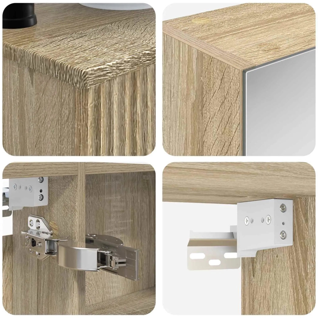 Set di mobili per il bagno 6 pz Rovere Sonoma 3407129