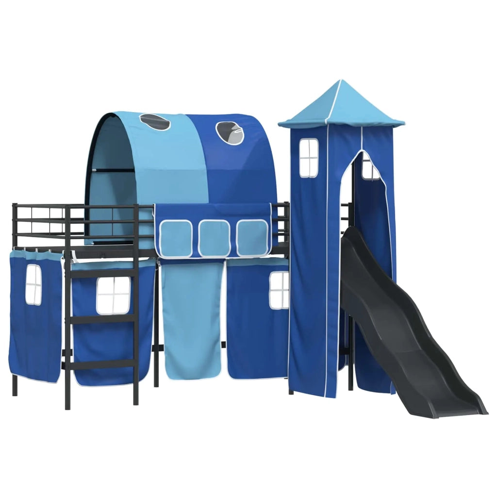 Struttura del letto loft per bambini Nero e Blu 100 x 190 cm 42020882
