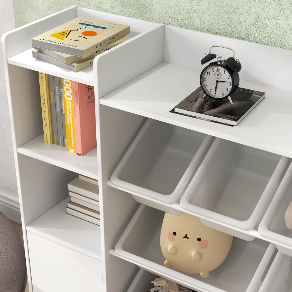 Libreria per bambini con 8 scatole ¨C Minimal ¨C bianco 80x30x24 cm