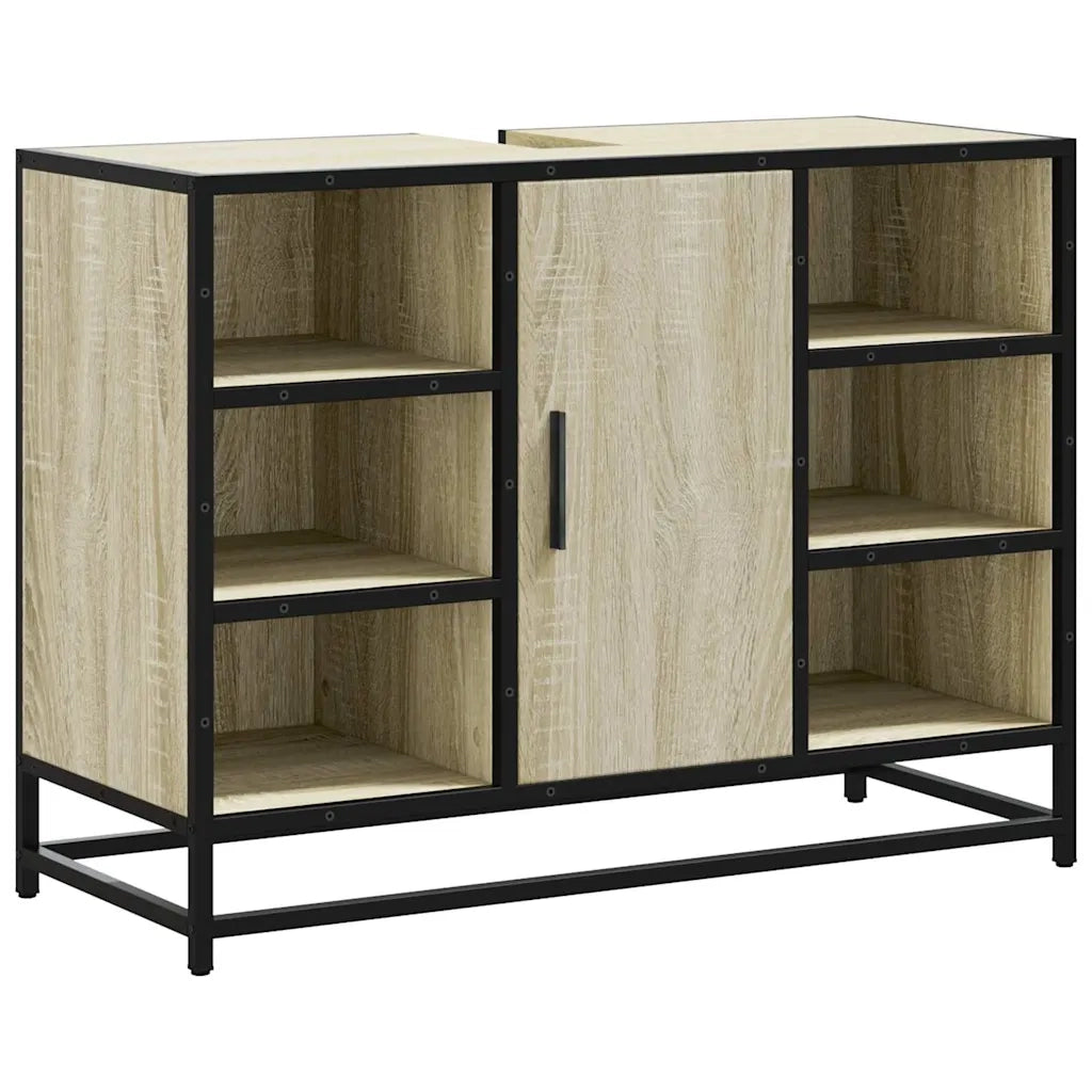Mobiletto per Lavabo da Bagno Rovere Sonoma 80x33x60 cm 849290