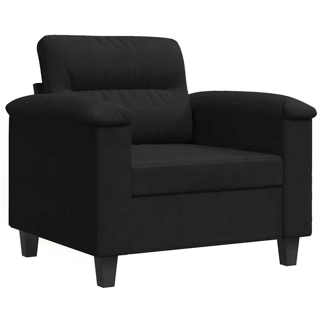 Poltrona | Sedia Relax Nera 60 cm in Microfibra