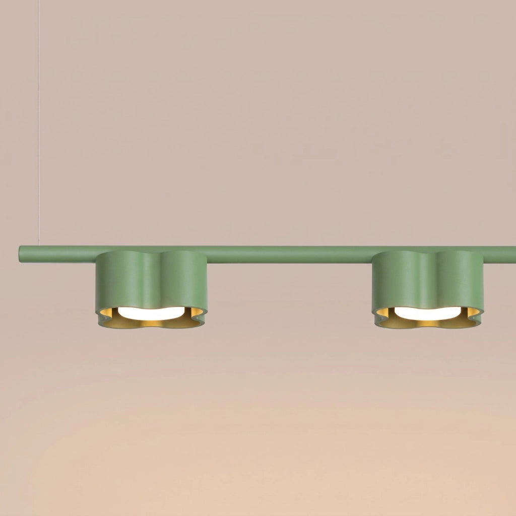 Lampadario OVIO 4 verde salvia Gx53