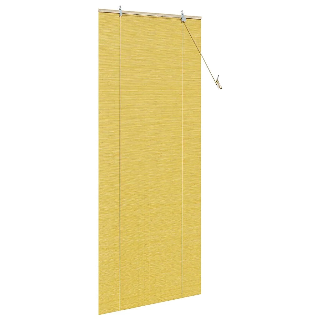Tenda a rullo con tende-Tenda avvolgibile Giallo 90 x 220 cm Bamb¨´