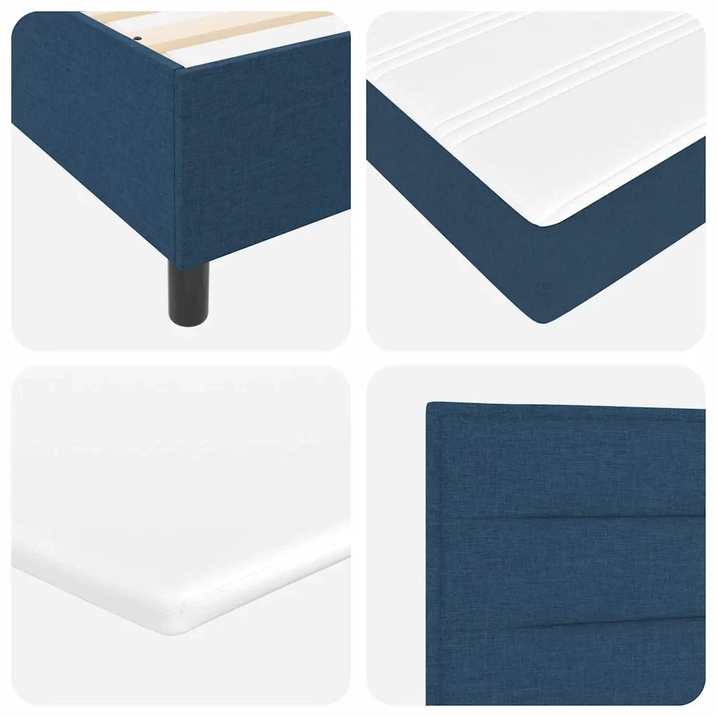 Letto a molle con materasso Blu 180 x 200 cm Tessuto 3339335