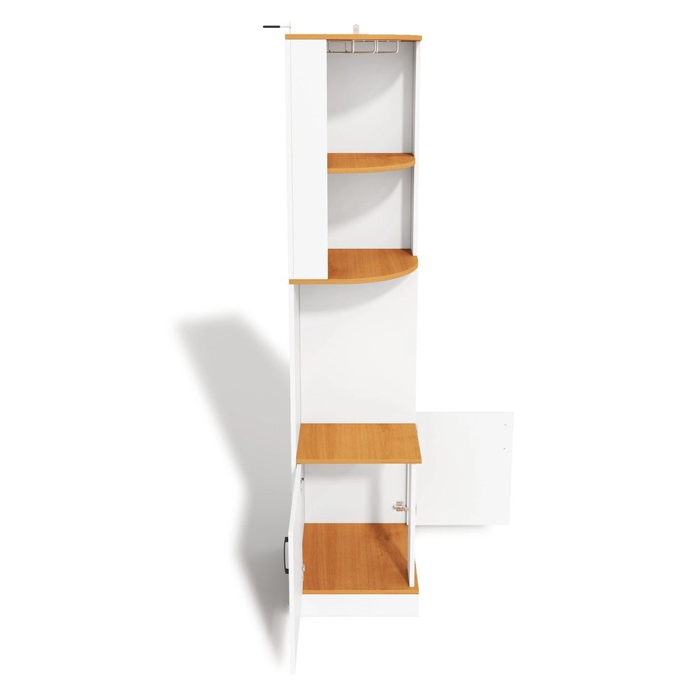 Mobile angolare per vino ¨C Minimal ¨C Bianco, legno, 40x40x182cm