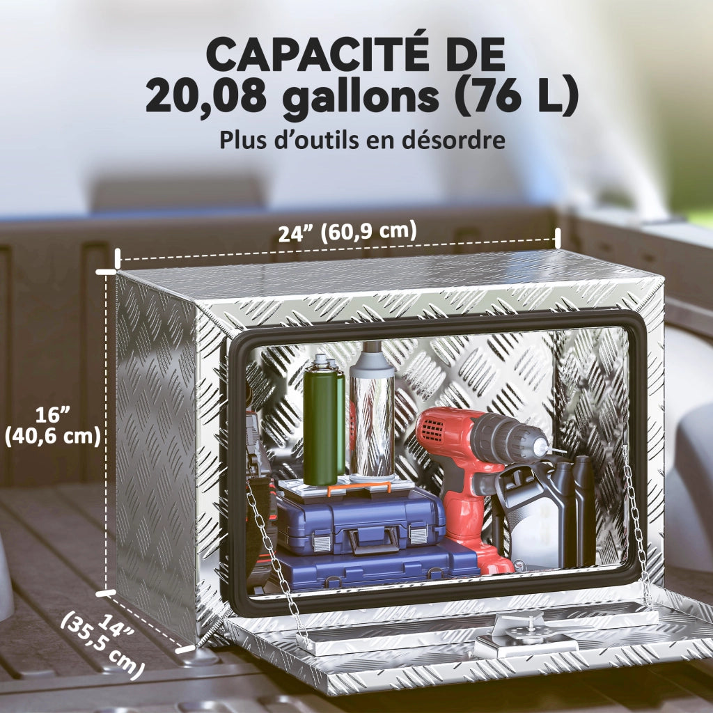 Cassa attrezzi per camion in alluminio ¨C Minimal ¨C 60,9x35,5x40,6 cm