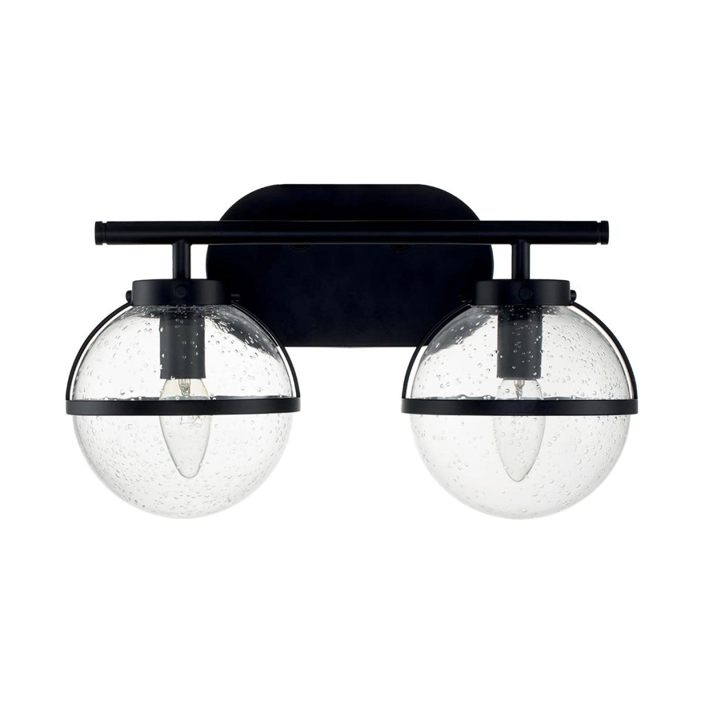 Applique bagno Hollis nero 2 luci E14 IP44 Hinkley