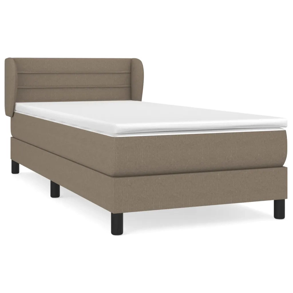 Giroletto a Molle con Materasso-Struttura Letto Tortora 90x200 cm inTessuto 505598