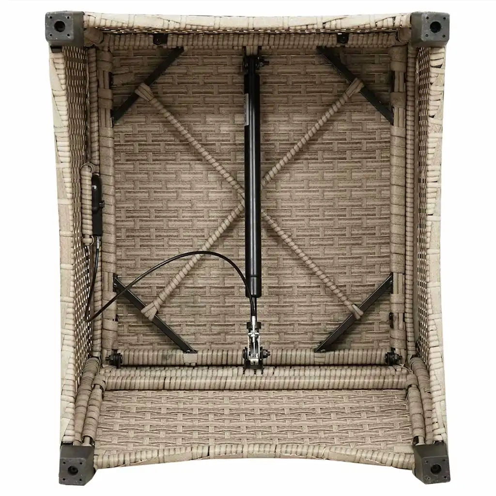Divano Sedia-Poltrona reclinabile Beige polyrattan