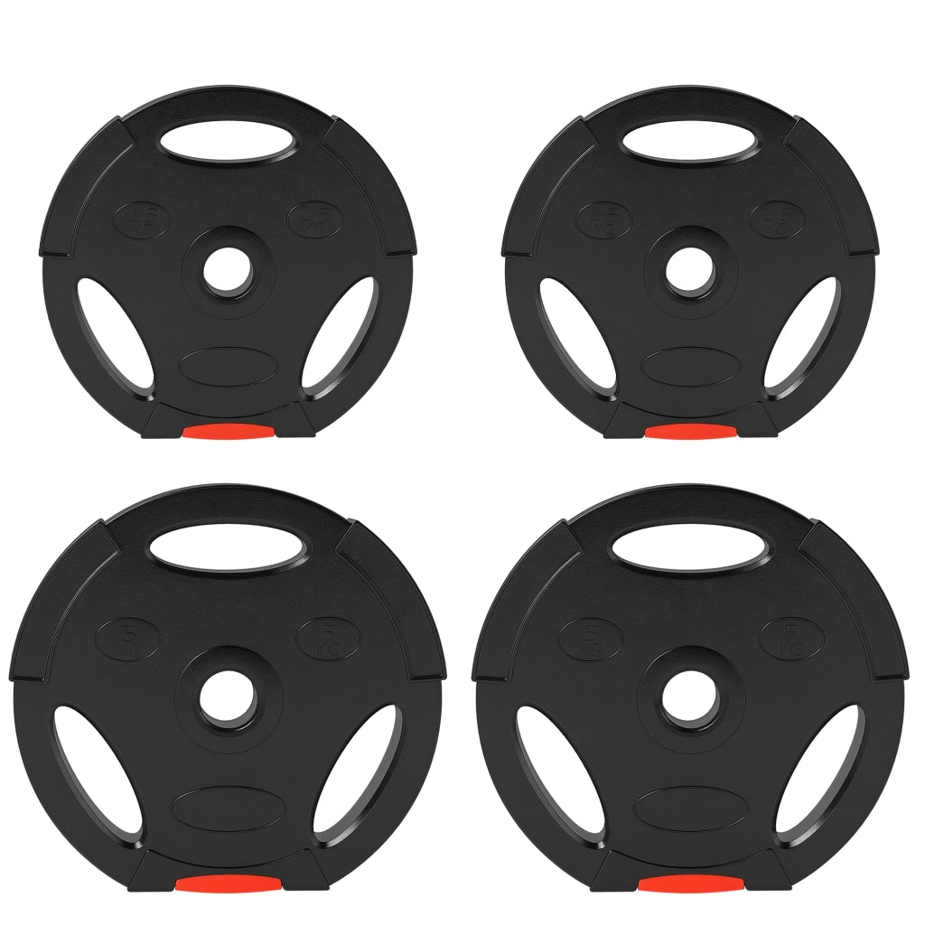 Set Dischi Pesi 4 Pezzi 2x5kg 2x2,5kg Foro 2,5cm ¨C Xylo ¨C Nero