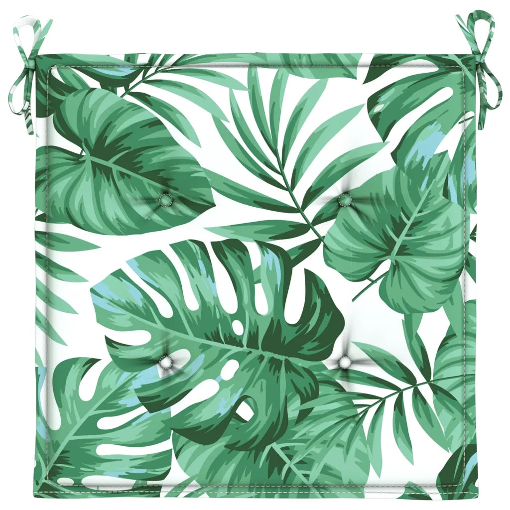 Cuscini per Sedia 6 pz | Cuscini per sedie Motivo a Foglie 50x50x4 cm in Tessuto