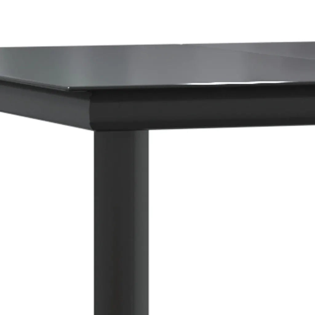 Set da Pranzo da Giardino 7 pz Nero in Polyrattan 3156513