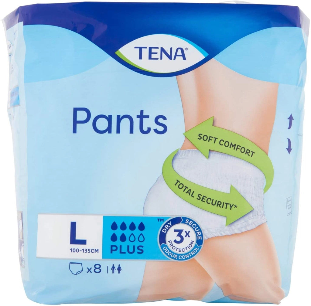 TENA LADY PANTS PLUS TAGLIA LARGE 8 PEZZI