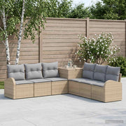 Set di divani 7 pz Beige e Grigio Chiaro 3448709