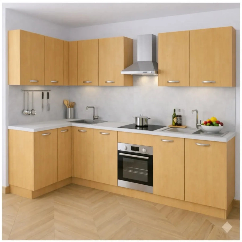 Base da lavello da incasso con Le Seguenti Misure l=90 cm p=55,5 cm h=72 cm Colore Faggio con spedizione in Kit senza Ante