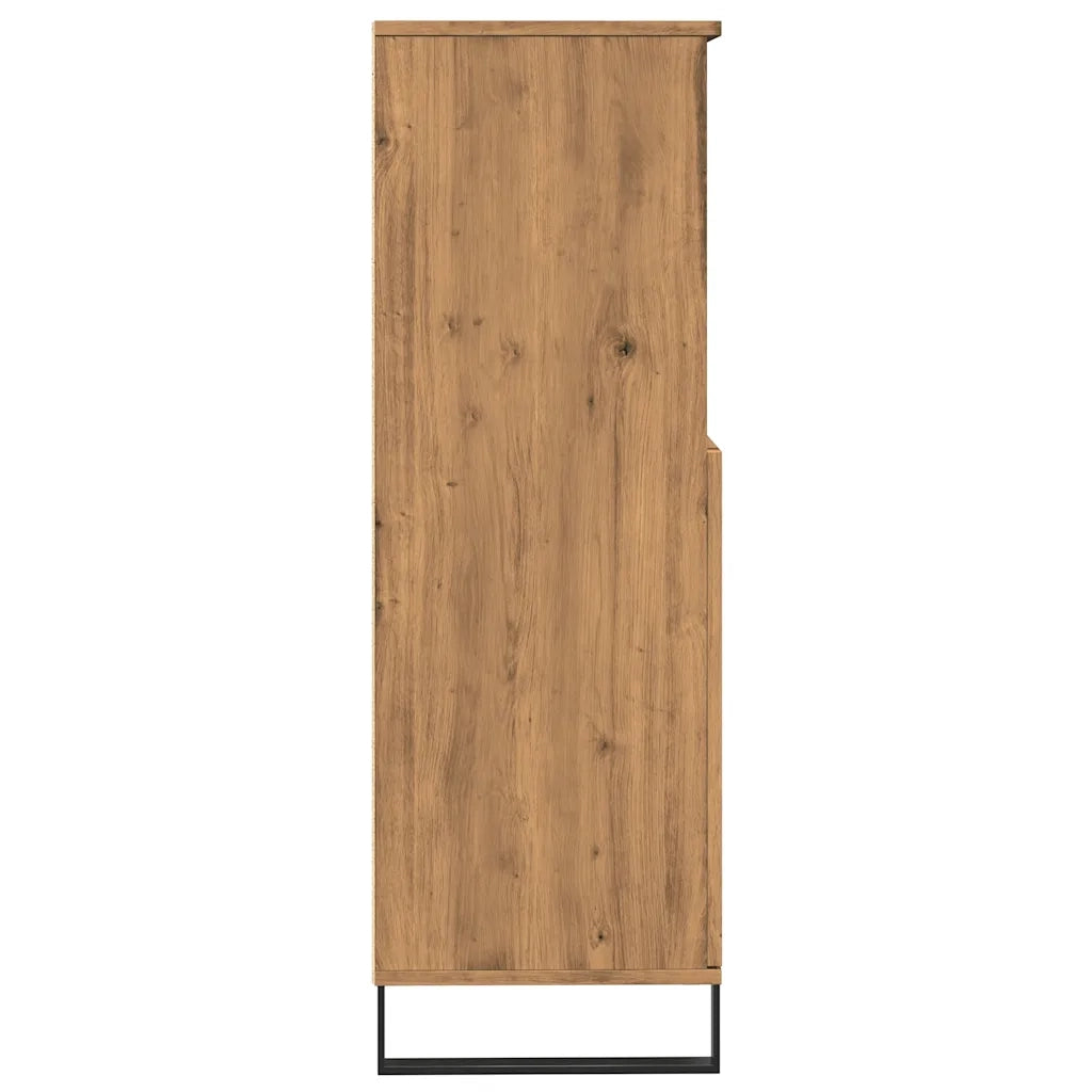 Credenza-Buffet-Armadio da cucina Rovere Artigianale 60x36x110 cm in Legno Multistrato 939566