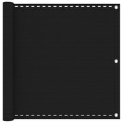 Schermo da balcone-Pannello per balcone Nero 75 x 800 cm HDPE e alluminio
