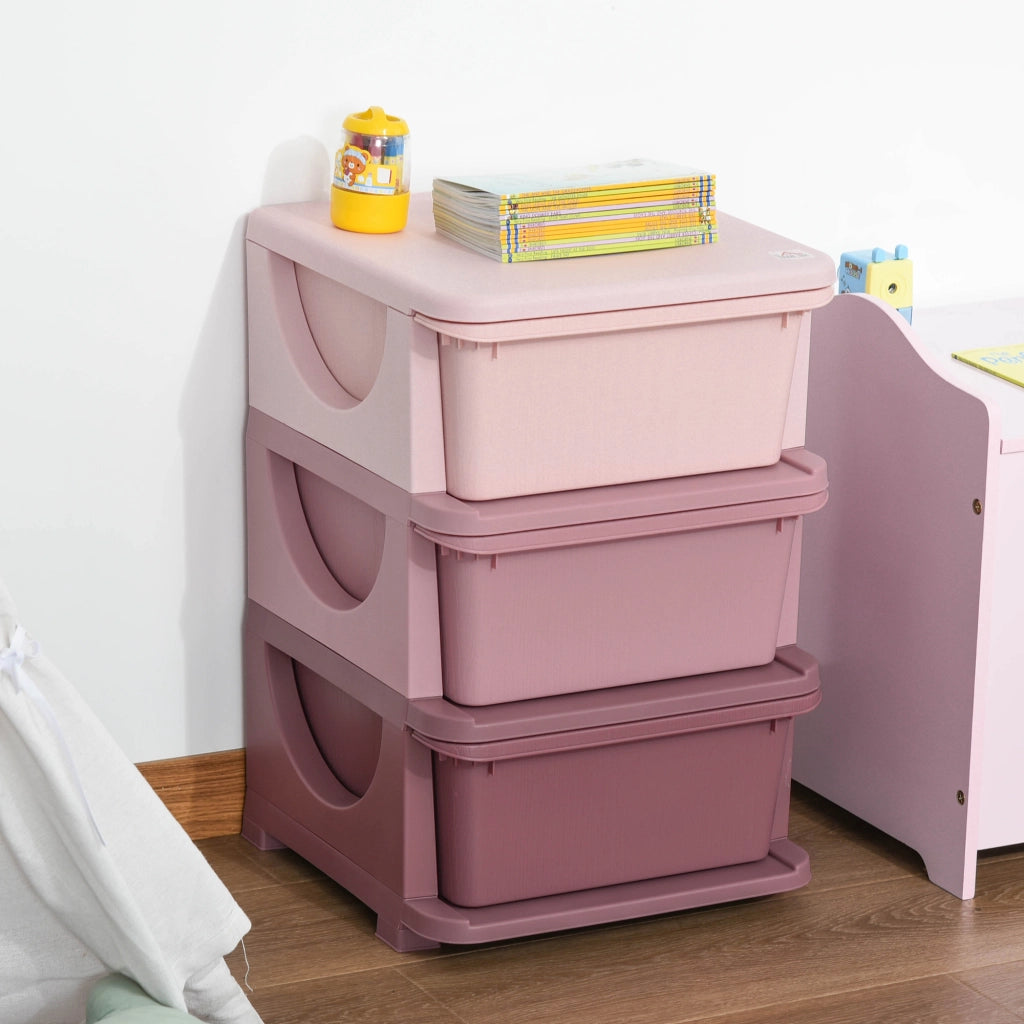 Cassettiera 6 Cassetti per Bambini ¨C Minimal ¨C Rosa 37x37x56.5 cm