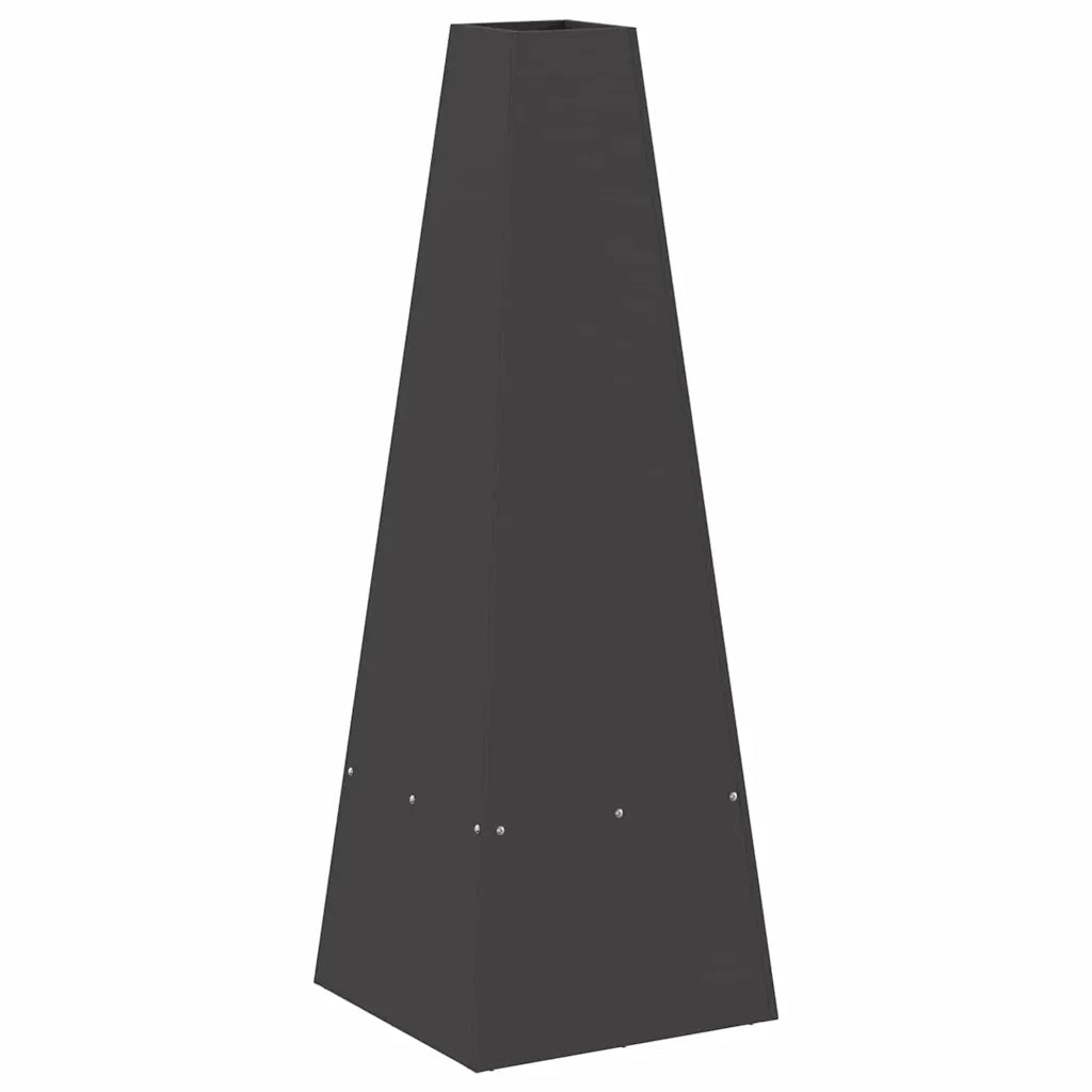 Braciere Nero 35 x 35 x 100 cm Acciaio Corten 858946