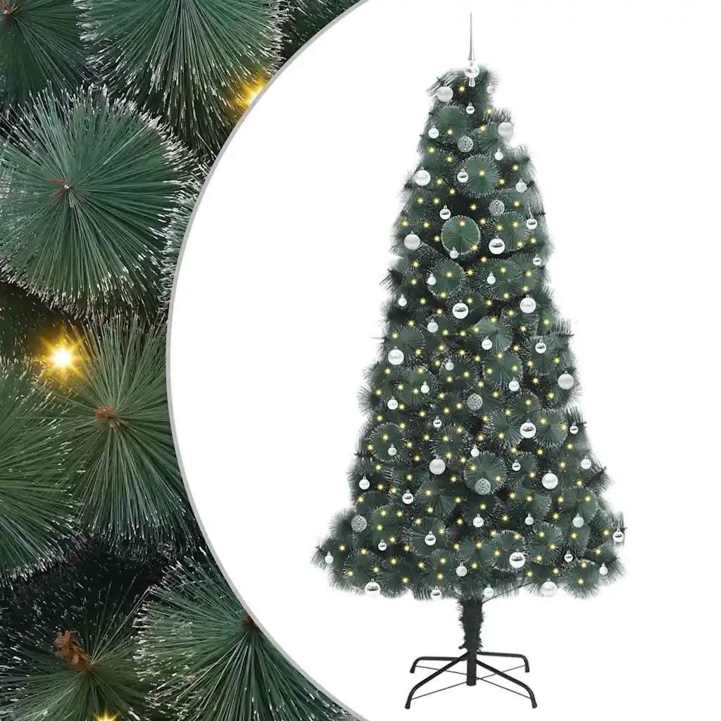 Albero di Natale artificiale preilluminato con set di palline 3396195
