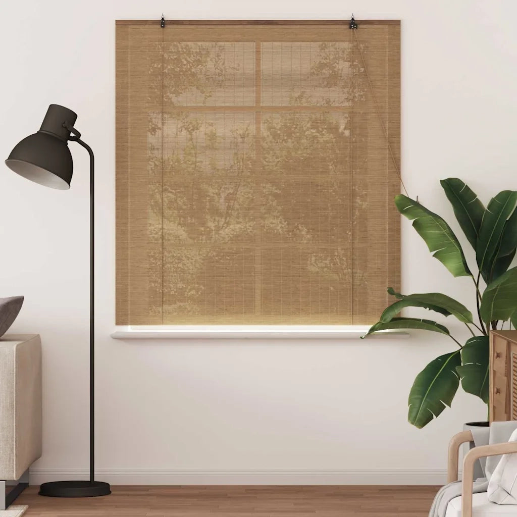 Tenda a rullo con tende Marrone 150 x 160 cm Bambù 42006860